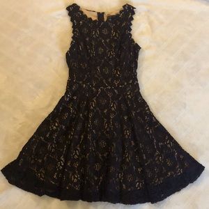 Black lace homecoming dress